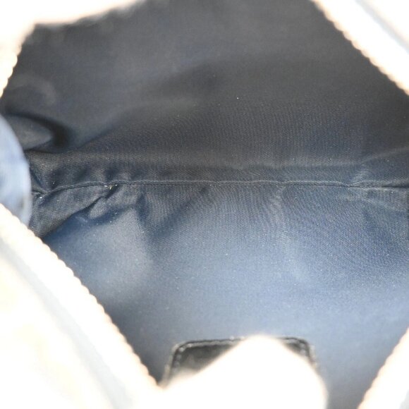 CHRISTIAN DIOR Logo Trotter Pattern Denim Pouch Bag Canvas Leather - Picture 4 of 16